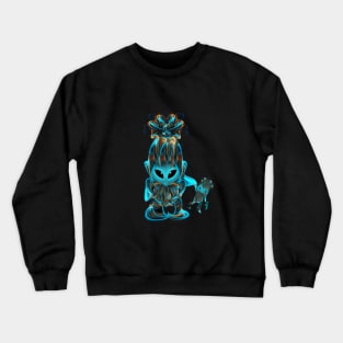 Alien babygirl with her doll Crewneck Sweatshirt